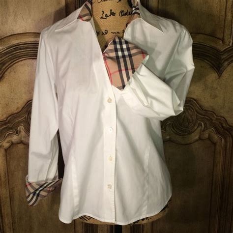 white shirt with burberry collar|Burberry shirts price range.